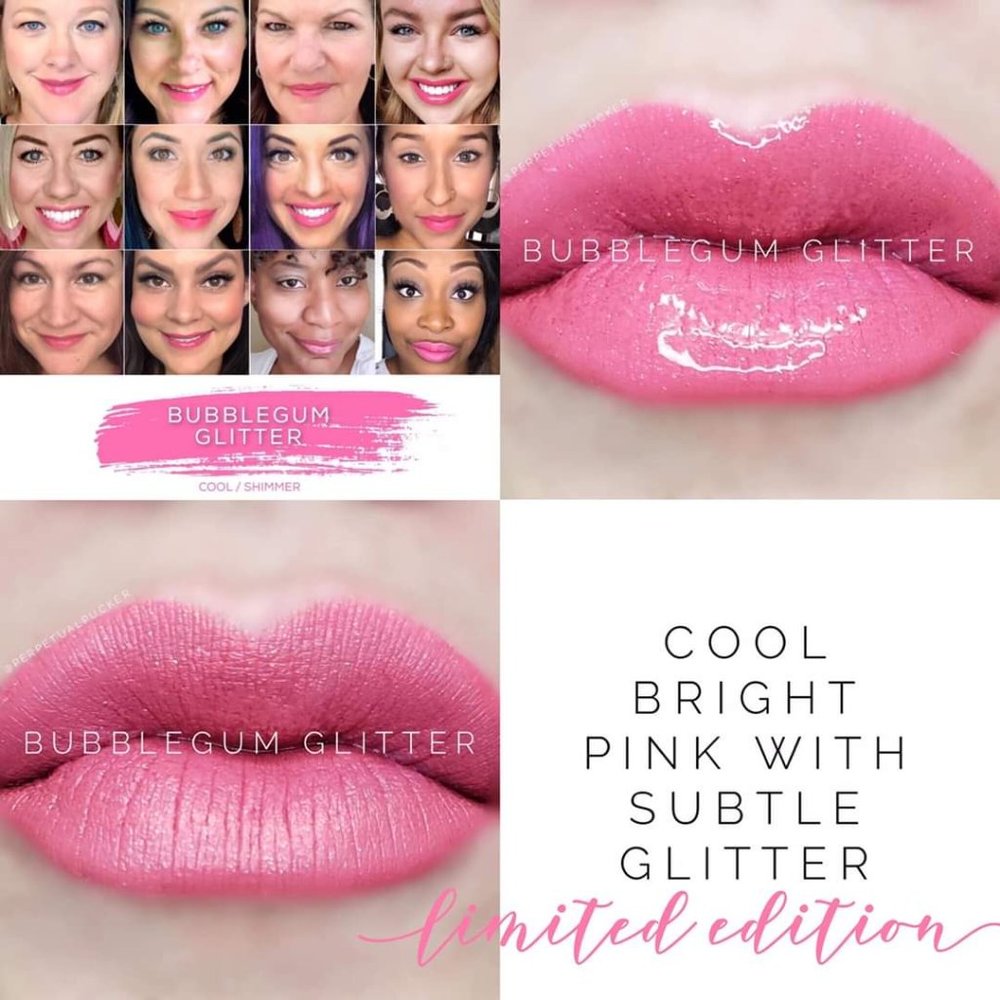 Bubble Gum Glitter LipSense Limited Edition NWT